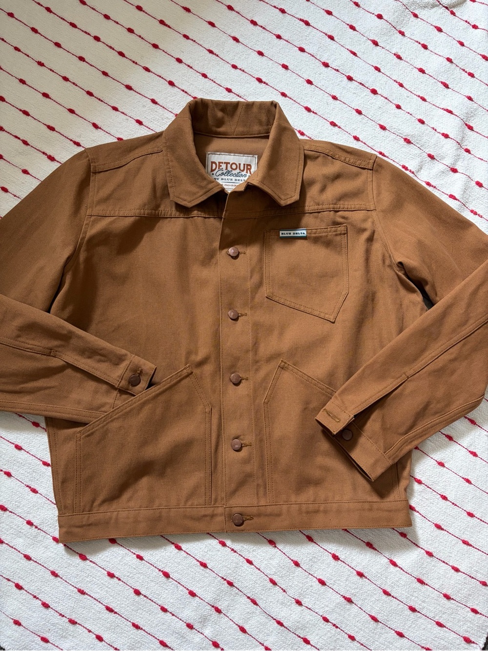 Blue Delta Detour Collection Canvas Jacket Size Large
